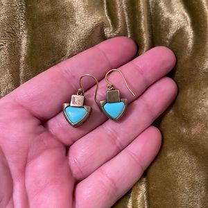 Silpada Turquoise and brass earrings